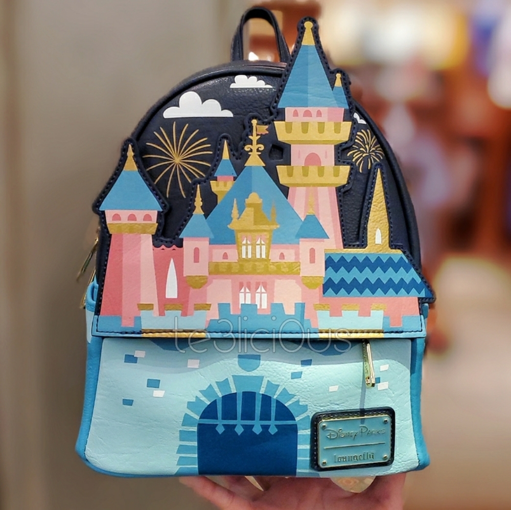 DISNEY PARKS DISNEYLAND LOUNGEFLY CASTLE BACKPACK - Picture 2 of 8